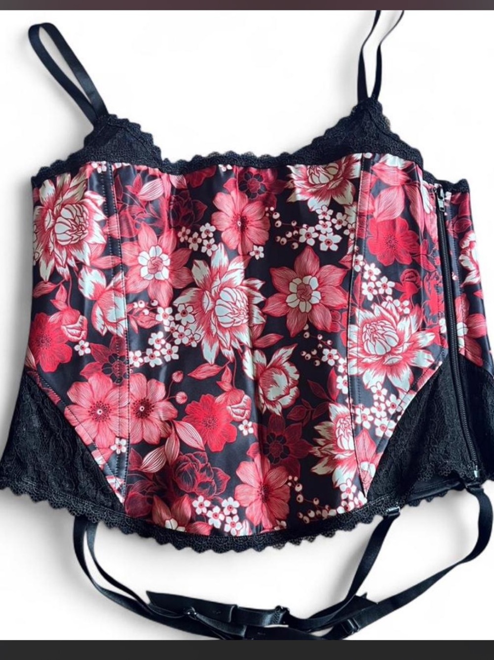 Adore me Floral Satin Bustier Corset Top